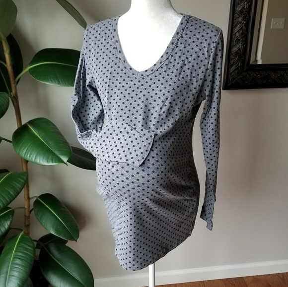 Oh Baby by Motherhood Tops - Oh Baby by Motherhood Longsleeved Polka Dot Top